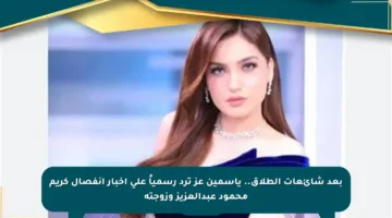 بعد شائعات الطلاق.. ياسمين عز ترد رسمياً على أخبار انفصال كريم محمود عبدالعزيز وزوجته
